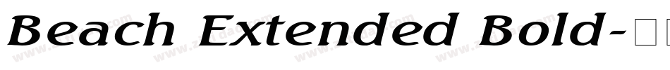 Beach Extended Bold字体转换